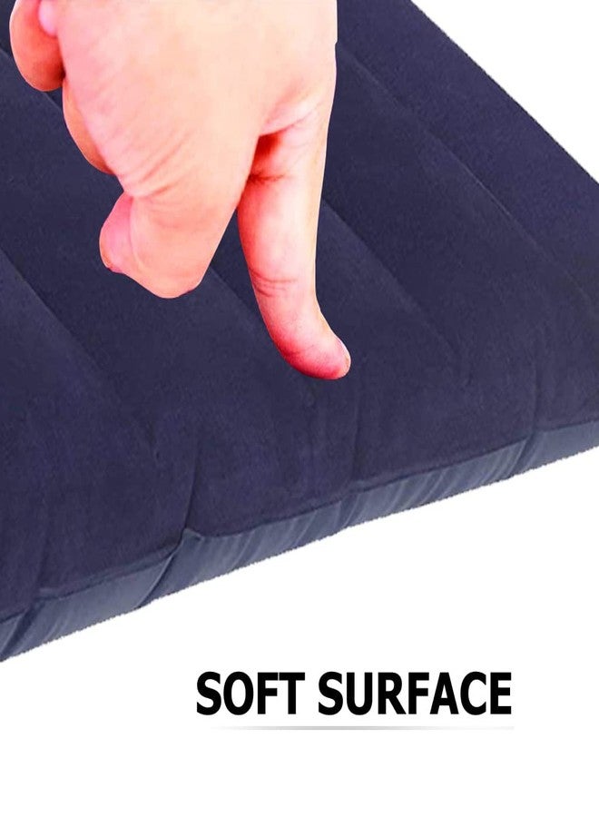 Sage Square Air Inflammable Velvet Navy Blue Travel Pillow, Neck Pillow for Travel, Soft Comfort, Camping, Sleeping Tourist Pillow, Ultralight, Portable, Backpacking Family Tour. (Pack of 3) - Image 3